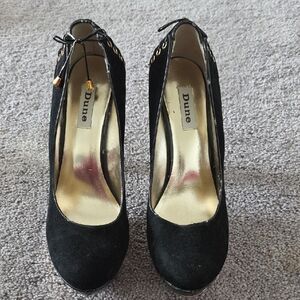 Dune London Black and Gold Women's Heels